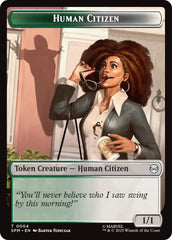 Human Citizen // Treasure Double-Sided Token [Marvel's Spider-Man Tokens] | Good Games Modbury