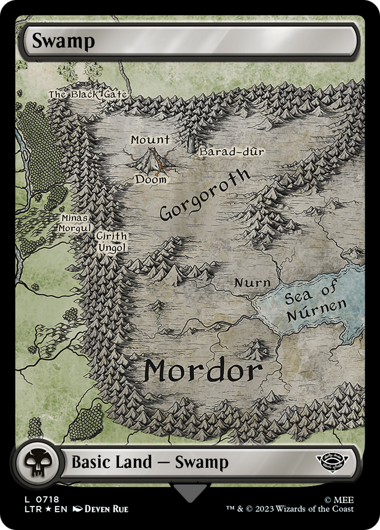 Swamp (0718) (Surge Foil) [The Lord of the Rings: Tales of Middle-Earth] | Good Games Modbury