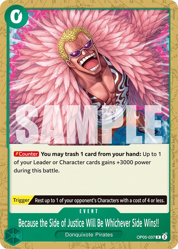 Because the Side of Justice Will Be Whichever Side Wins!! (Tournament Pack 2025 Vol. 4) [One Piece Promotion Cards] | Good Games Modbury