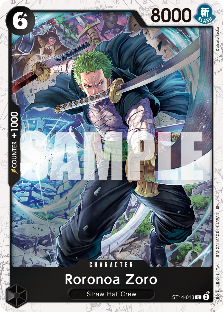 Roronoa Zoro (ST14-013) (Pirate Foil) [Premium Booster -The Best- Vol. 2] | Good Games Modbury