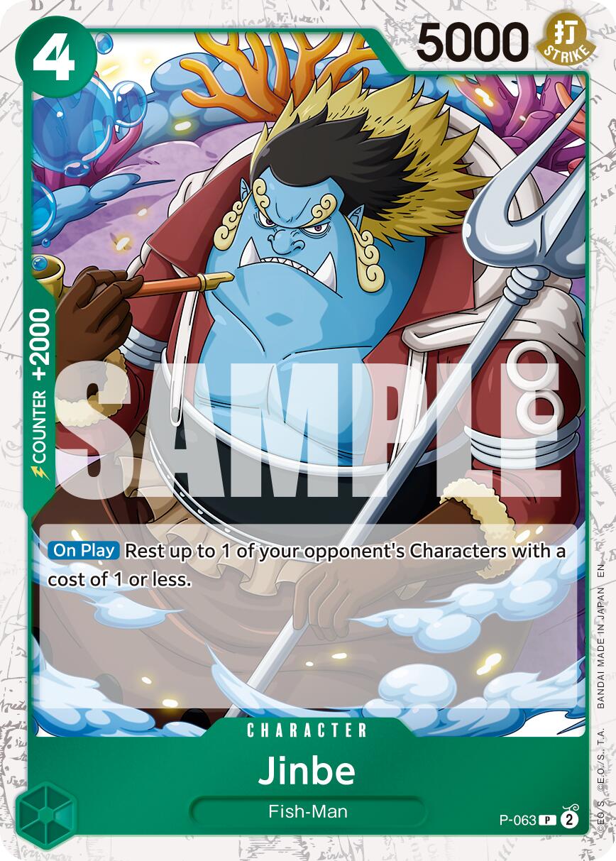 Jinbe (P-063) (Pirate Foil) [Premium Booster -The Best- Vol. 2] | Good Games Modbury