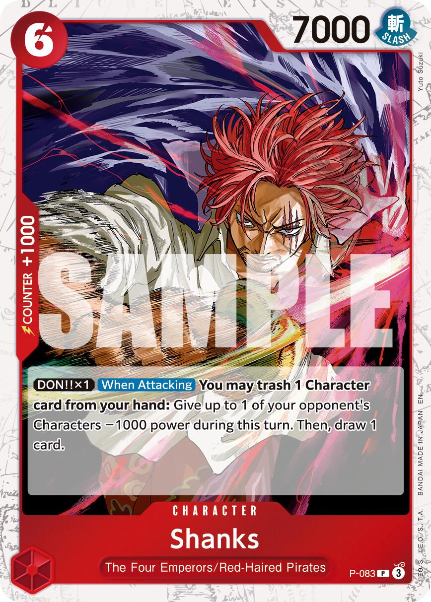 Shanks (P-083) (Pirate Foil) [Premium Booster -The Best- Vol. 2] | Good Games Modbury