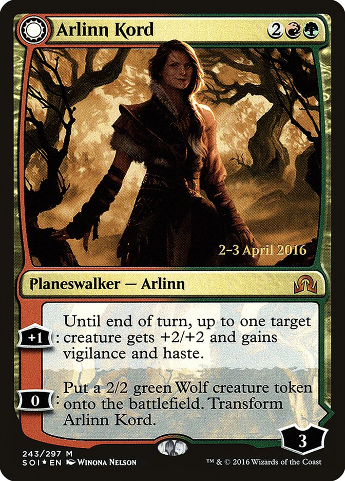 Arlinn Kord // Arlinn, Embraced by the Moon [Shadows over Innistrad Prerelease Promos] | Good Games Modbury