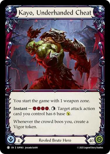 Kayo, Underhanded Cheat // Kayo, Strong-arm [SUP063//SUP064] (Super Slam) | Good Games Modbury