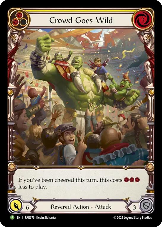 Crowd Goes Wild (Cold Foil) [FAB376] (Promo)  Cold Foil | Good Games Modbury