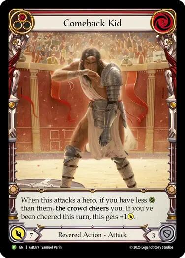 Comeback Kid (Red) [FAB377] (Promo)  Rainbow Foil | Good Games Modbury