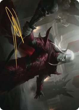 Baeloth Barrityl Entertainer Art Card Gold Stamped Signature 33 (Art Series: Commander Legends: Battle for Baldur's Gate)  | Good Games Modbury