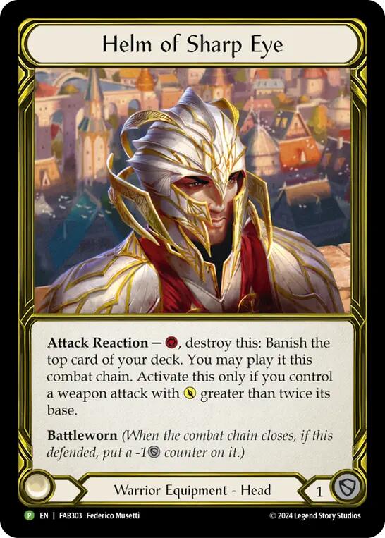 Helm of Sharp Eye (Golden) [FAB303] (Promo)  Cold Foil | Good Games Modbury