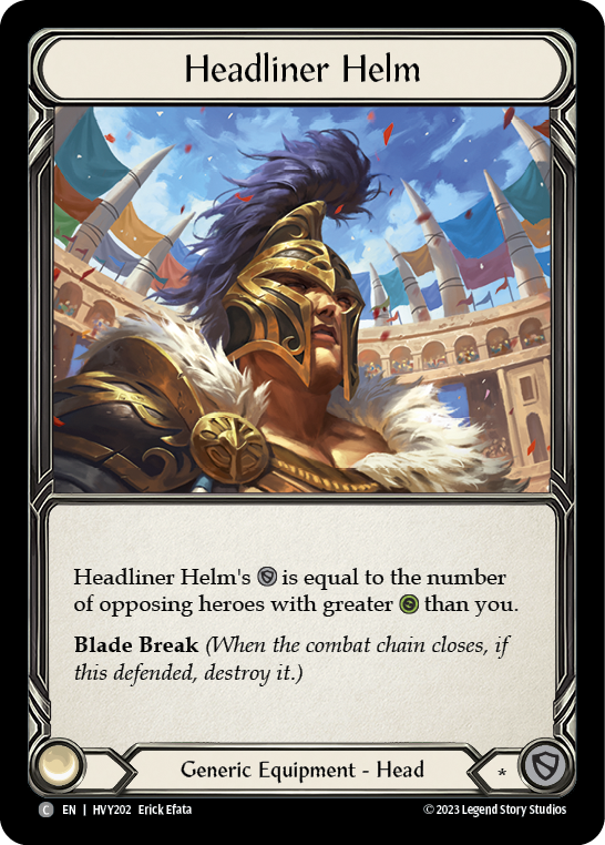 Headliner Helm [HVY202] (Heavy Hitters)  Cold Foil | Good Games Modbury