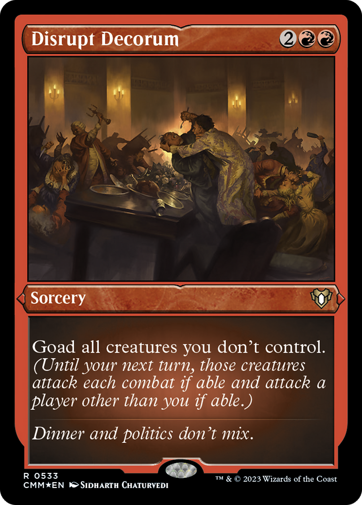 Disrupt Decorum (Foil Etched) [Commander Masters] | Good Games Modbury