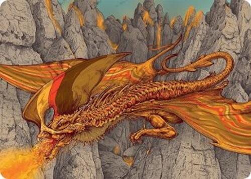 Magmatic Hellkite Art Card 34 54 34 (Art Series: Tarkir: Dragonstorm)  | Good Games Modbury
