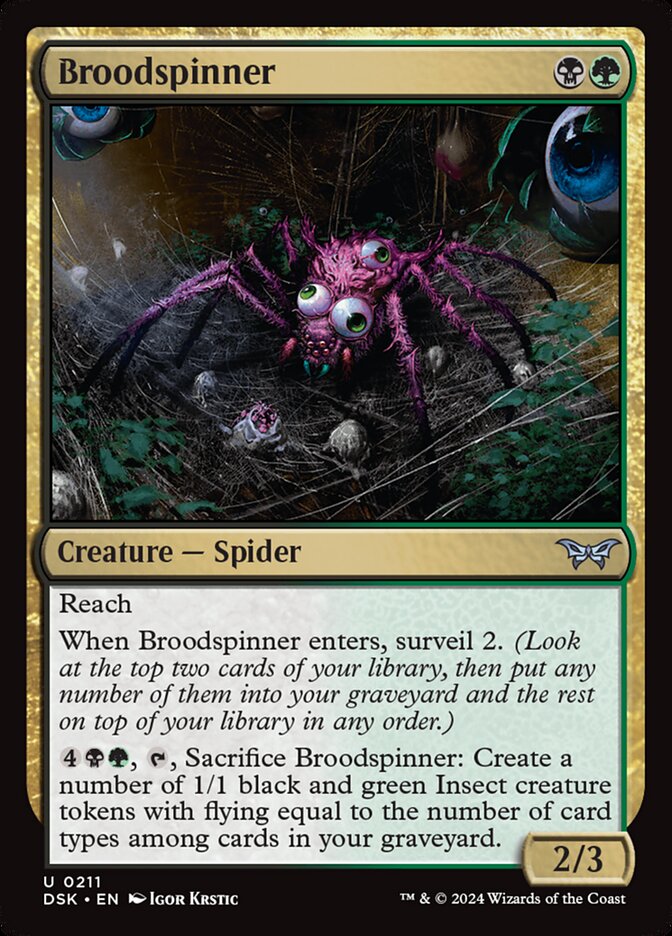 Broodspinner 211 (Duskmourn: House of Horror)  - Foil | Good Games Modbury