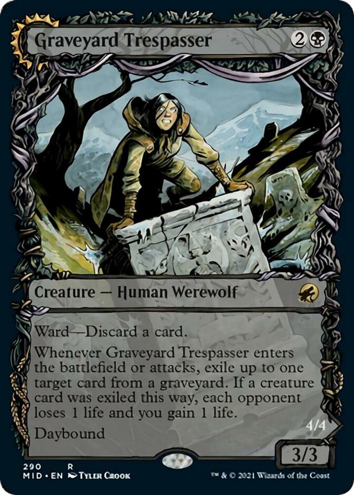 Graveyard Trespasser Showcase 290/277 (Innistrad: Midnight Hunt)  - Foil | Good Games Modbury