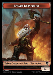 Human Soldier // Dwarf Berserker Double-Sided Token [Commander Masters Tokens] | Good Games Modbury