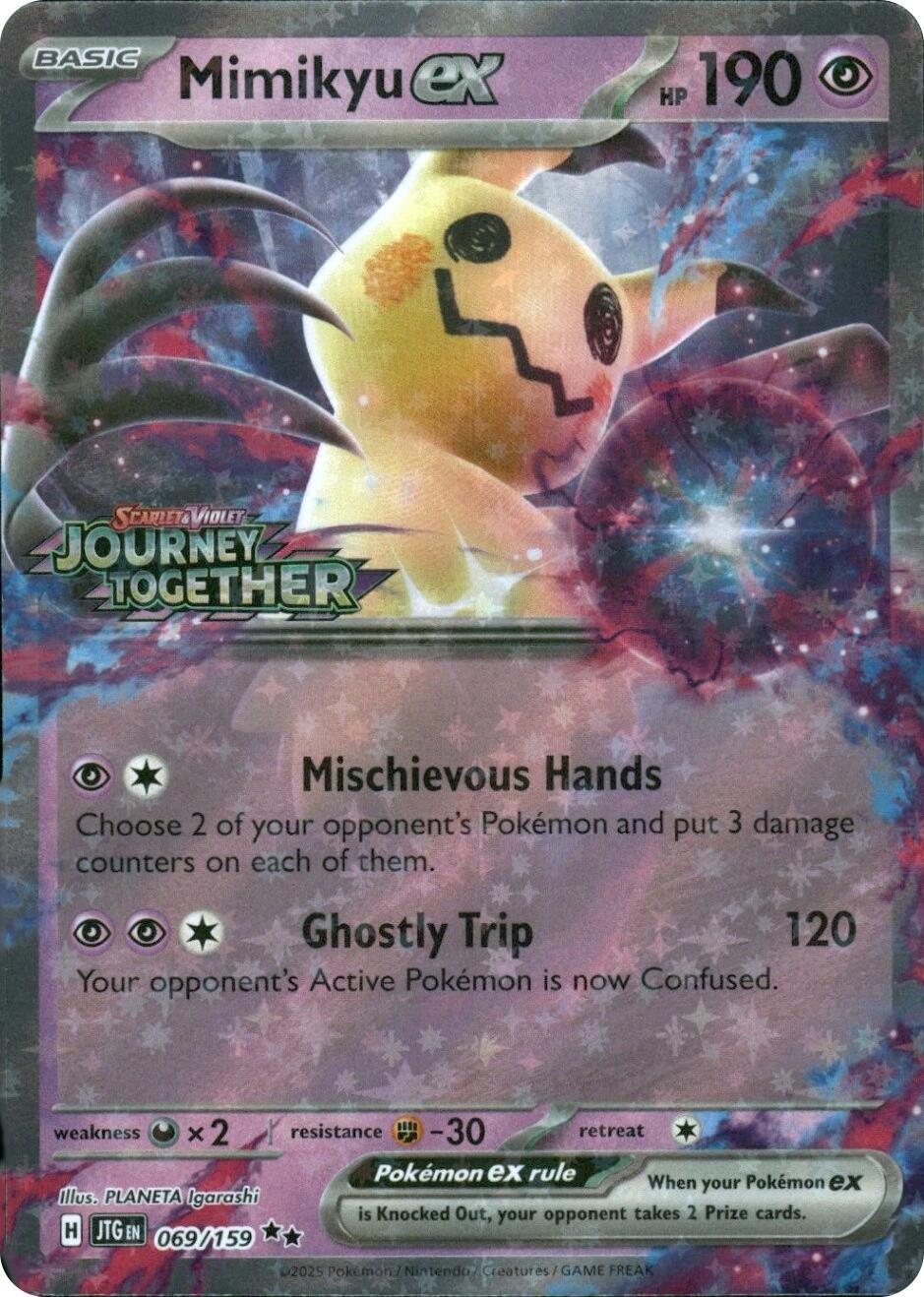 Mimikyu ex (069/159) (Journey Together Stamped) [Miscellaneous Cards] | Good Games Modbury