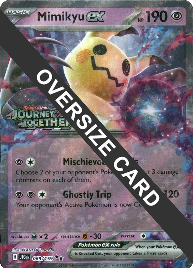 Mimikyu ex (069/159) (Journey Together Stamped) (Jumbo Card) [Miscellaneous Cards] | Good Games Modbury