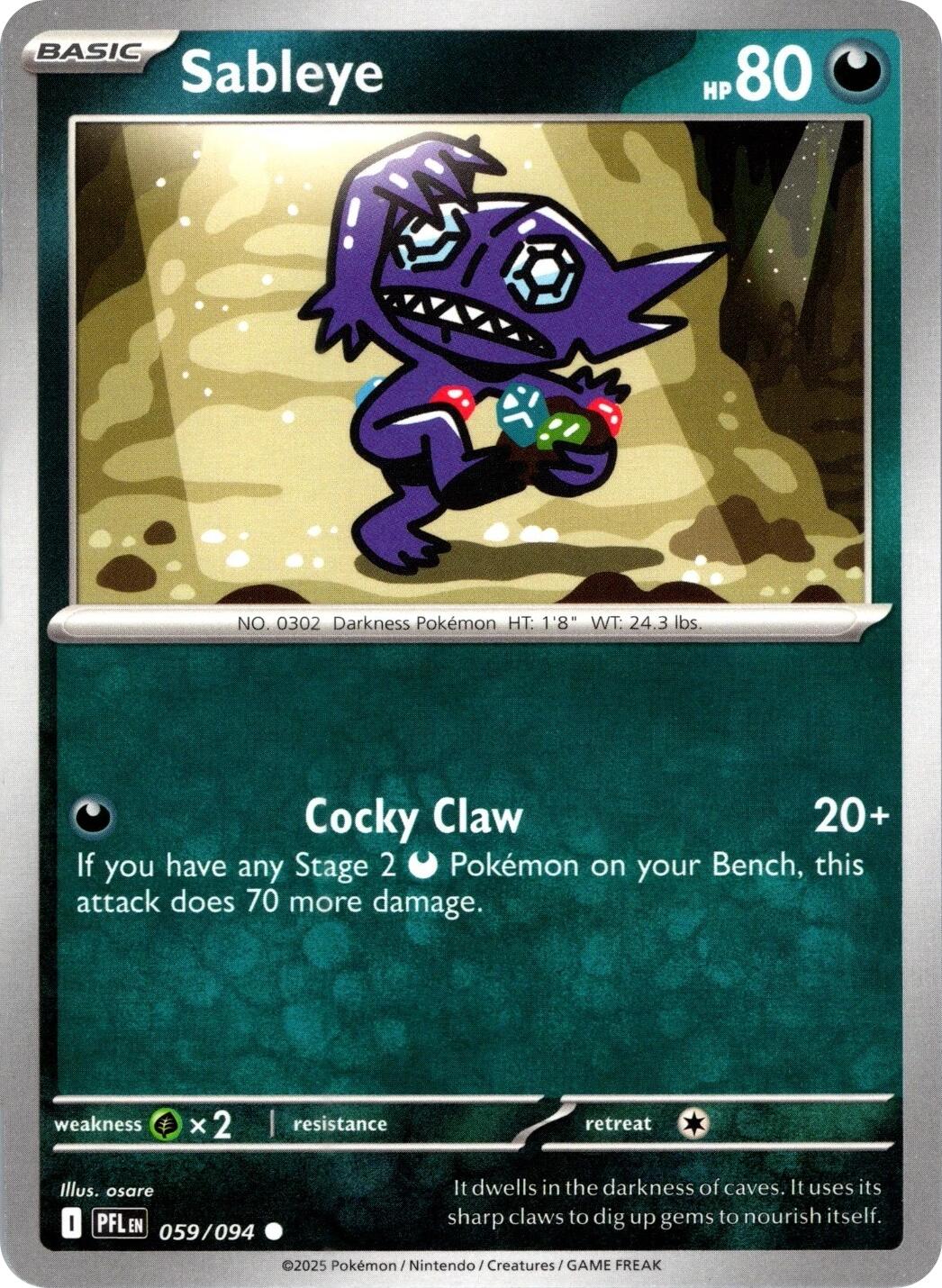 Sableye (059/094) [Mega Evolution: Phantasmal Flames] | Good Games Modbury