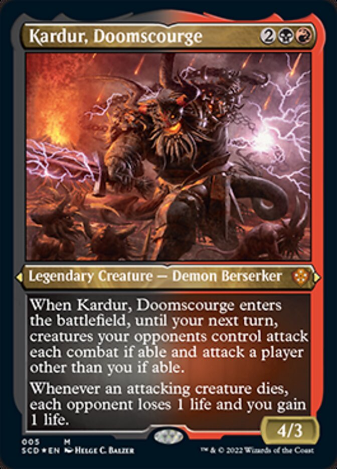 Kardur, Doomscourge (Foil Etched) [Starter Commander Decks] | Good Games Modbury