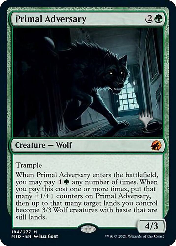 Primal Adversary 194 (Promo Pack: Innistrad: Midnight Hunt)  - Foil | Good Games Modbury