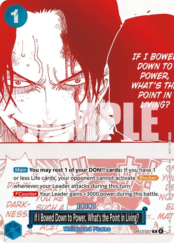 If I Bowed Down to Power, What's the Point in Living? (3rd Anniversary Treasure Campaign Pack) [One Piece Promotion Cards] | Good Games Modbury