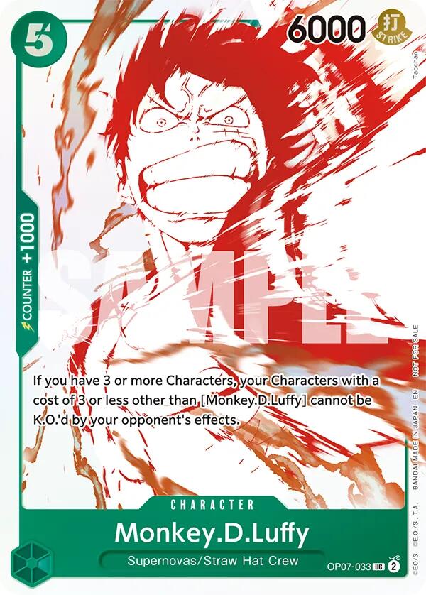 Monkey.D.Luffy (OP07-033) (3rd Anniversary Treasure Campaign Pack) [One Piece Promotion Cards] | Good Games Modbury