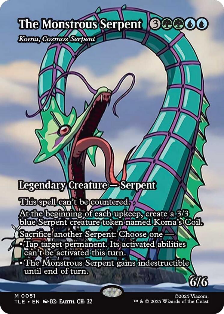 The Monstrous Serpent - Koma, Cosmos Serpent (Borderless) [Avatar: The Last Airbender: Eternal-Legal] | Good Games Modbury
