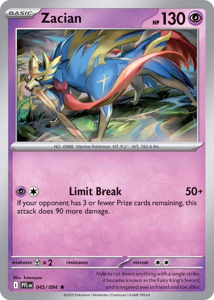 Zacian (045/094) [Mega Evolution: Phantasmal Flames] | Good Games Modbury