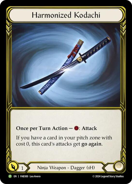 Harmonized Kodachi (Golden) [FAB300] (Promo)  Cold Foil | Good Games Modbury