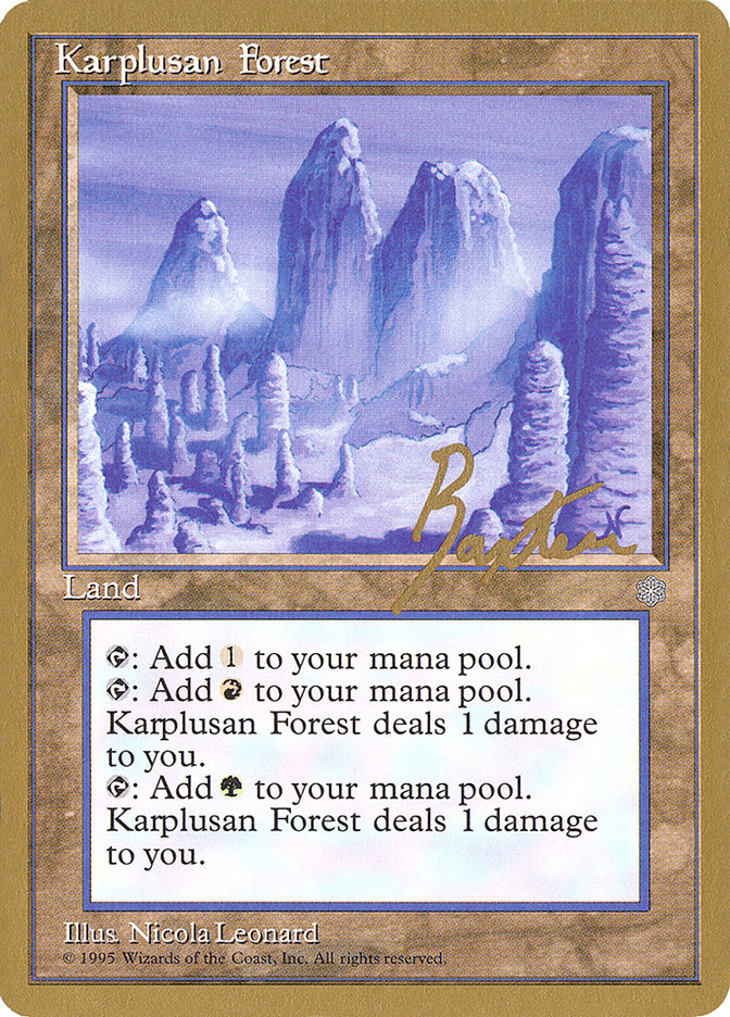 Karplusan Forest (George Baxter) [Pro Tour Collector Set] | Good Games Modbury