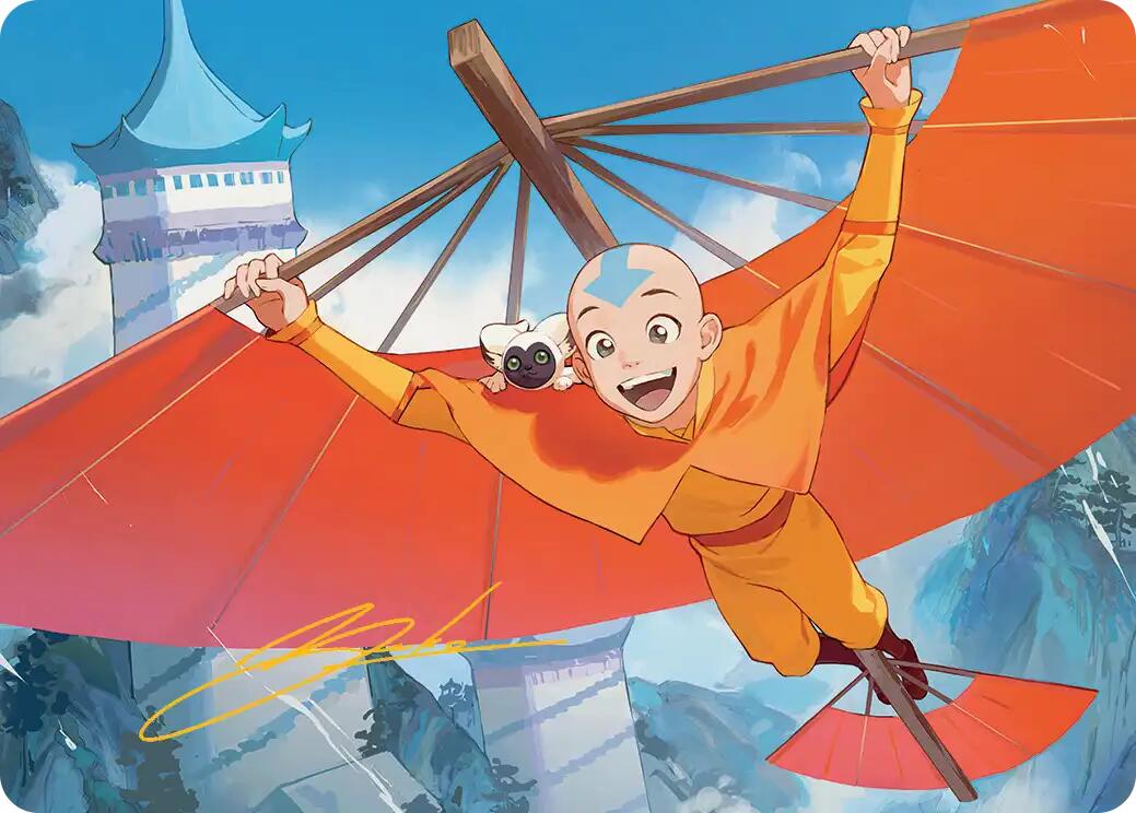 Aang, the Last Airbender Art Card (Gold-Stamped Signature) [Avatar: The Last Airbender Art Series] | Good Games Modbury