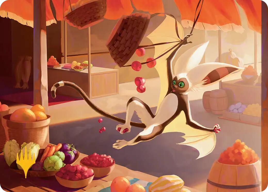 Momo, Playful Pet Art Card (Gold-Stamped Planeswalker Symbol) [Avatar: The Last Airbender Art Series] | Good Games Modbury