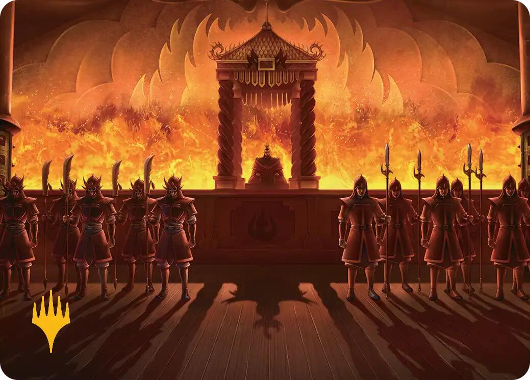 Fire Lord Ozai Art Card (Gold-Stamped Planeswalker Symbol) [Avatar: The Last Airbender Art Series] | Good Games Modbury