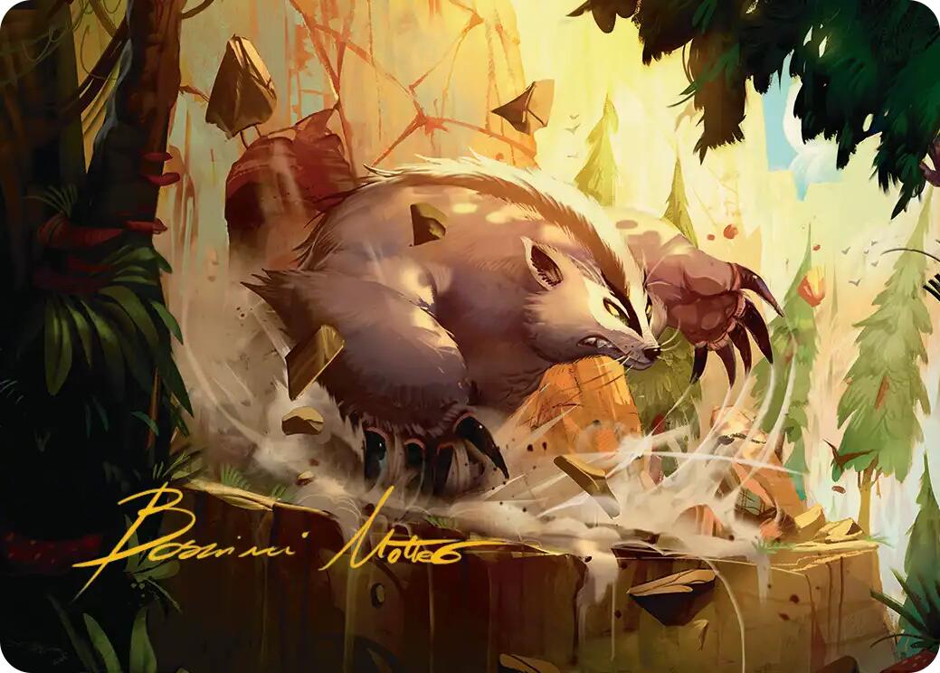 Badgermole Art Card (Gold-Stamped Signature) [Avatar: The Last Airbender Art Series] | Good Games Modbury