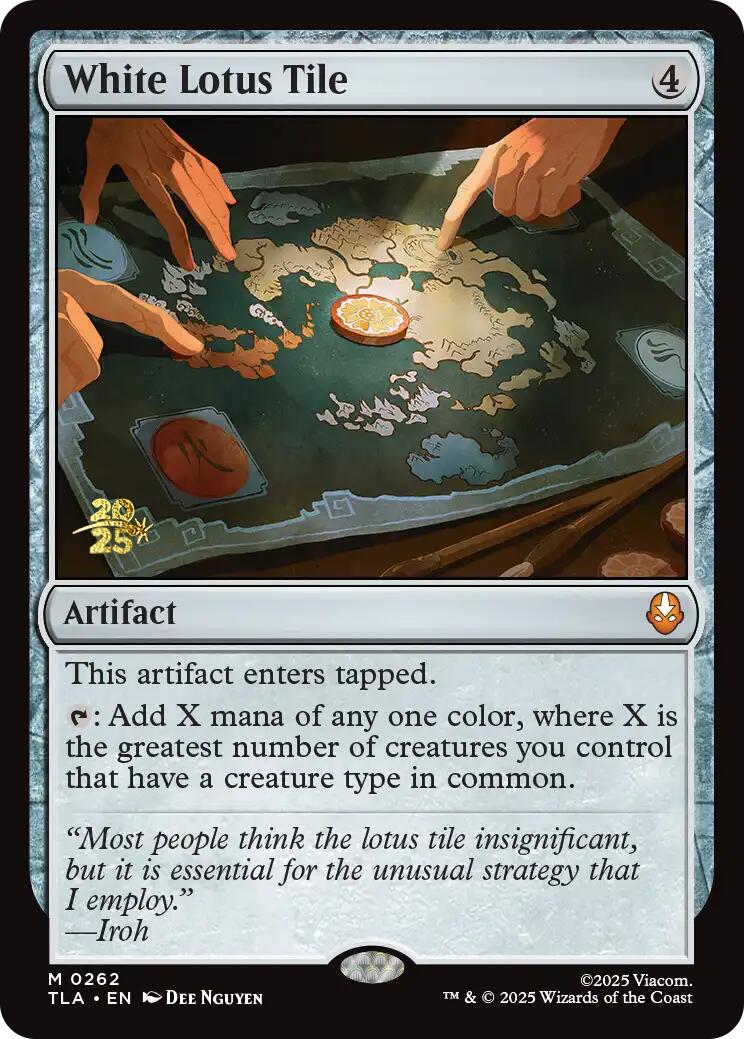 White Lotus Tile [Avatar: The Last Airbender Prerelease Cards] | Good Games Modbury