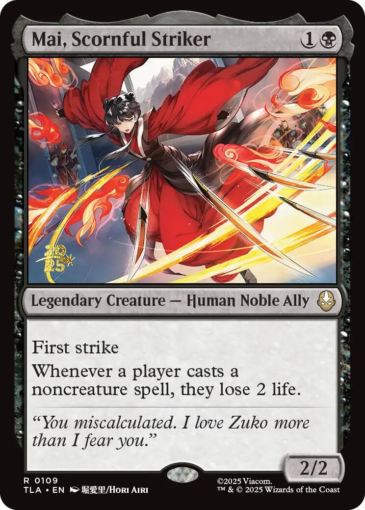 Mai, Scornful Striker [Avatar: The Last Airbender Prerelease Cards] | Good Games Modbury