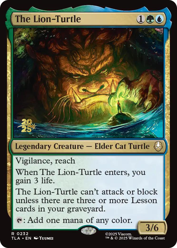 The Lion-Turtle [Avatar: The Last Airbender Prerelease Cards] | Good Games Modbury