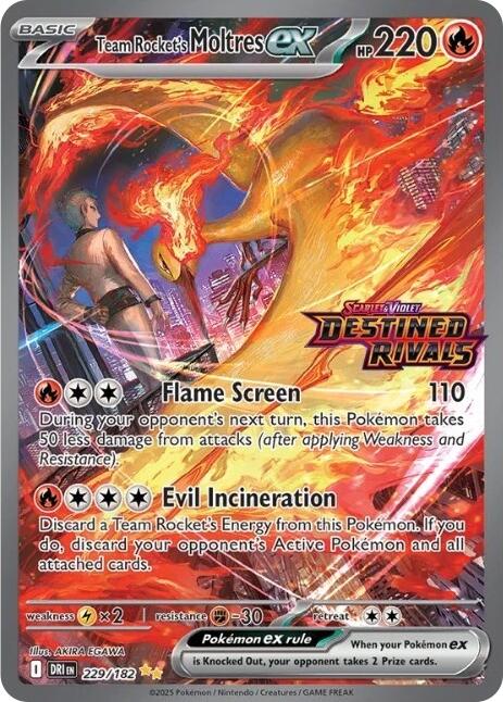 Team Rocket's Moltres ex (229/182) (Destined Rivals Stamp) [Miscellaneous Cards] | Good Games Modbury