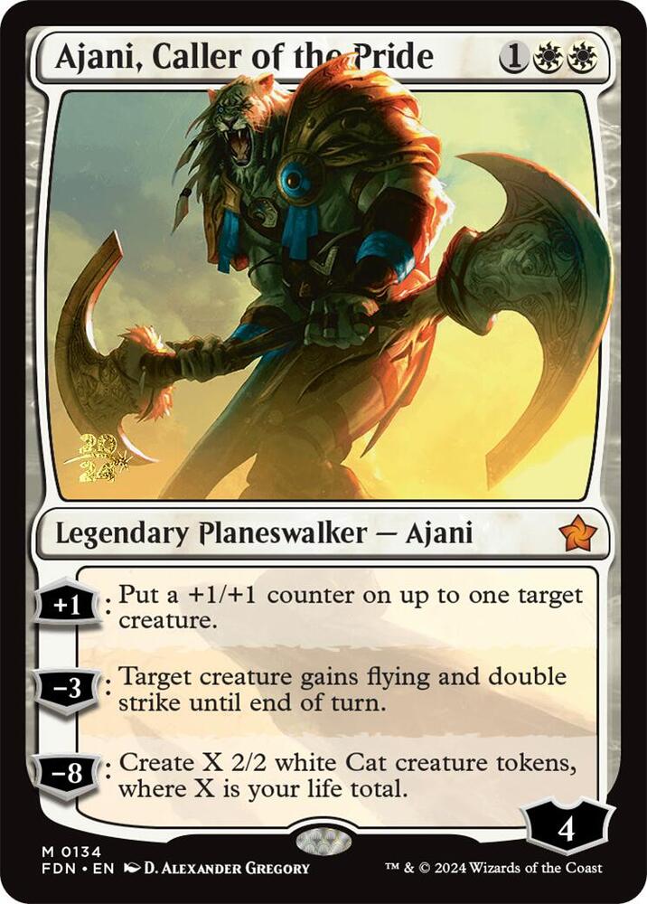 Ajani, Caller of the Pride 134s/101 (Prerelease Cards)  - PreRelease Foil | Good Games Modbury