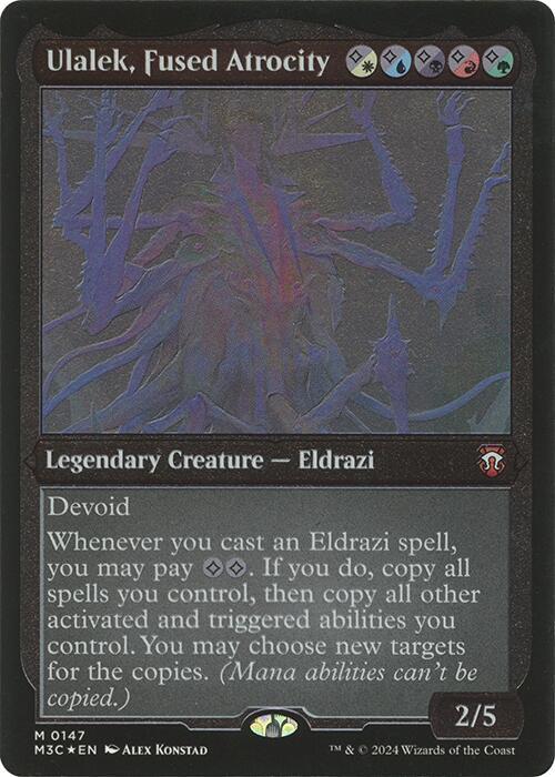 Ulalek Fused Atrocity Display Commander Thick Stock 147 (Commander: Modern Horizons 3)  - Foil | Good Games Modbury