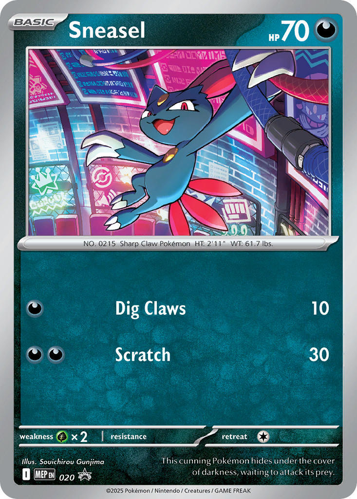 Sneasel (020) (Cosmos Holo) [Mega Evolution Promo] | Good Games Modbury
