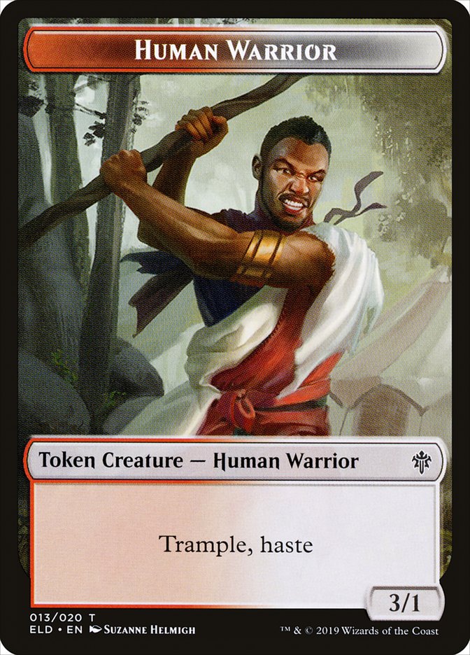 Human Warrior Token [Throne of Eldraine Tokens] | Good Games Modbury