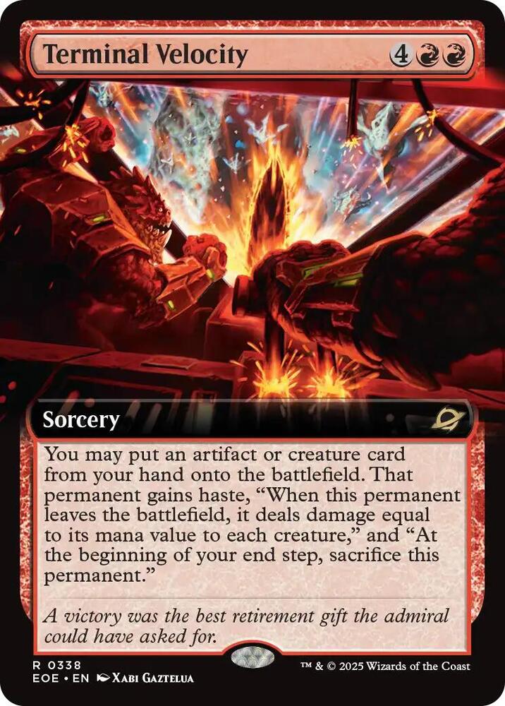 Terminal Velocity  338/276 (Edge of Eternities)  - Extended Art Foil | Good Games Modbury
