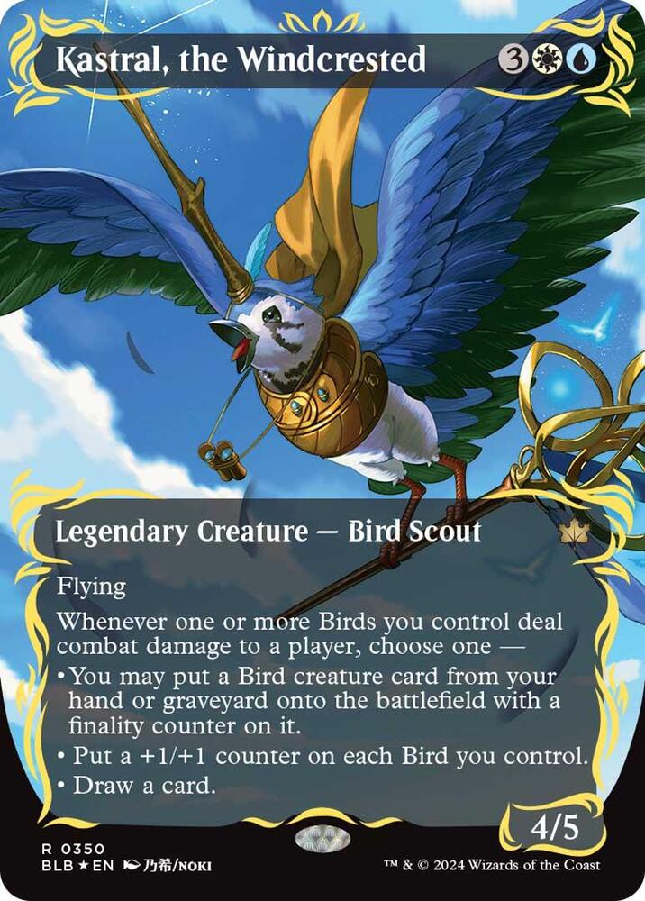 Kastral, the Windcrested 350 (Bloomburrow)  - Borderless Raised Foil | Good Games Modbury