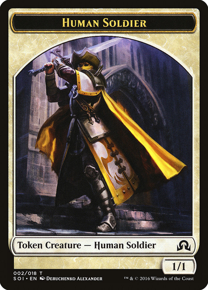Human Soldier Token [Shadows over Innistrad Tokens] | Good Games Modbury