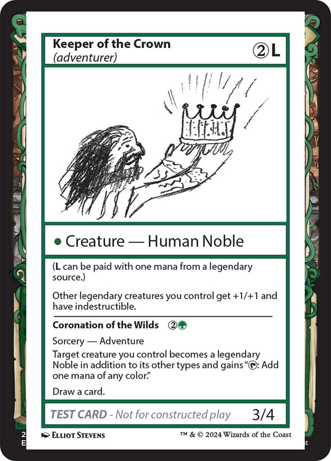 Keeper of the Crown // Coronation of the Wilds 577/390 (Mystery Booster 2 Playtest Cards)  | Good Games Modbury