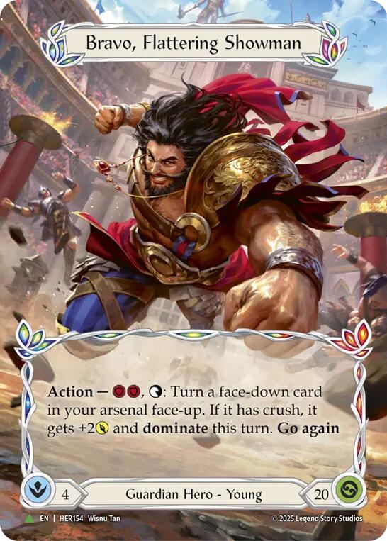 Bravo, Flattering Showman [HER154] (Promo)  Cold Foil | Good Games Modbury