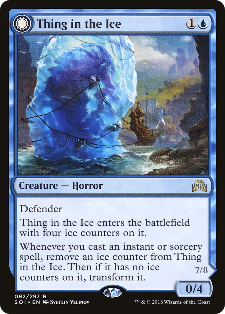 Thing in the Ice // Awoken Horror 92/297 (Shadows over Innistrad)  - Foil | Good Games Modbury