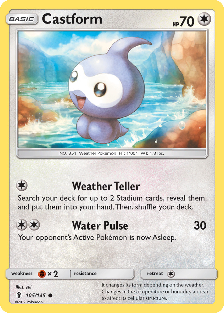 Castform (105/145) [Sun & Moon: Guardians Rising] | Good Games Modbury