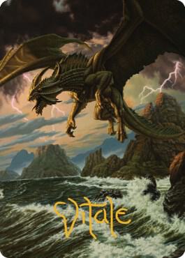 Ancient Bronze Dragon Art Card 3 81 Gold Stamped Signature 3 (Art Series: Commander Legends: Battle for Baldur's Gate)  | Good Games Modbury