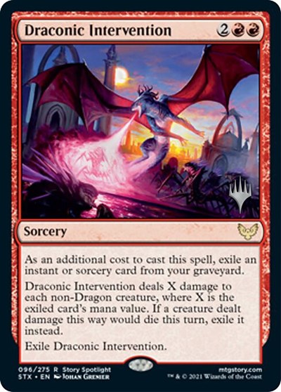 Draconic Intervention (Promo Pack) [Strixhaven: School of Mages Promos] | Good Games Modbury